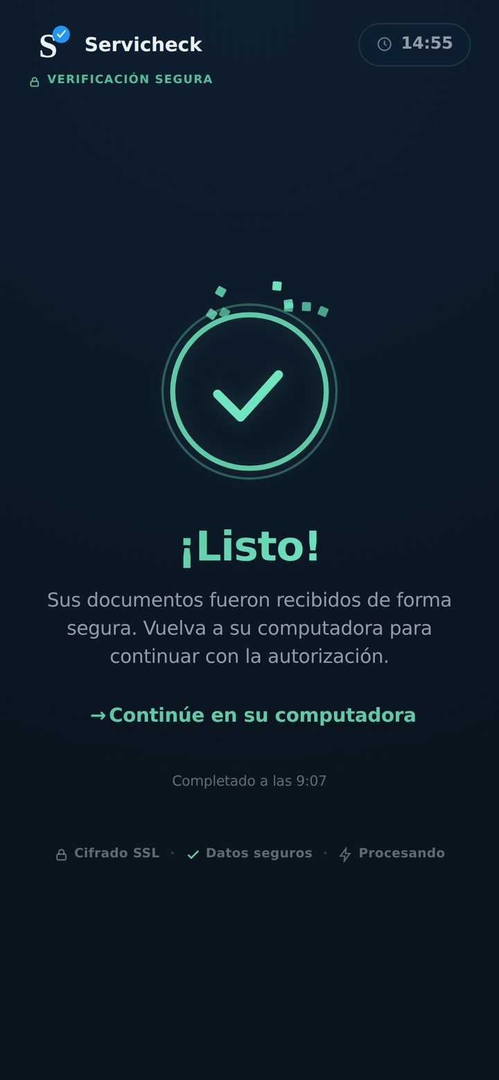 Captura en el celular: documentos recibidos de forma segura
